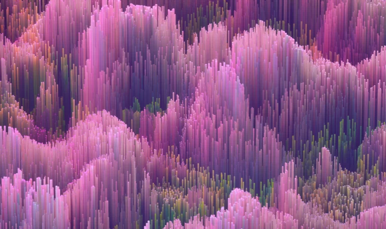 Arte digital abstrata colorida gerada por inteligência artificial, exemplo do tipo de imagem que o Midjourney cria