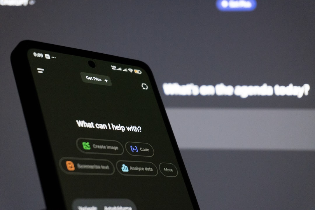 Tela de smartphone mostrando interface de assistente de inteligência artificial, representando o Meta AI